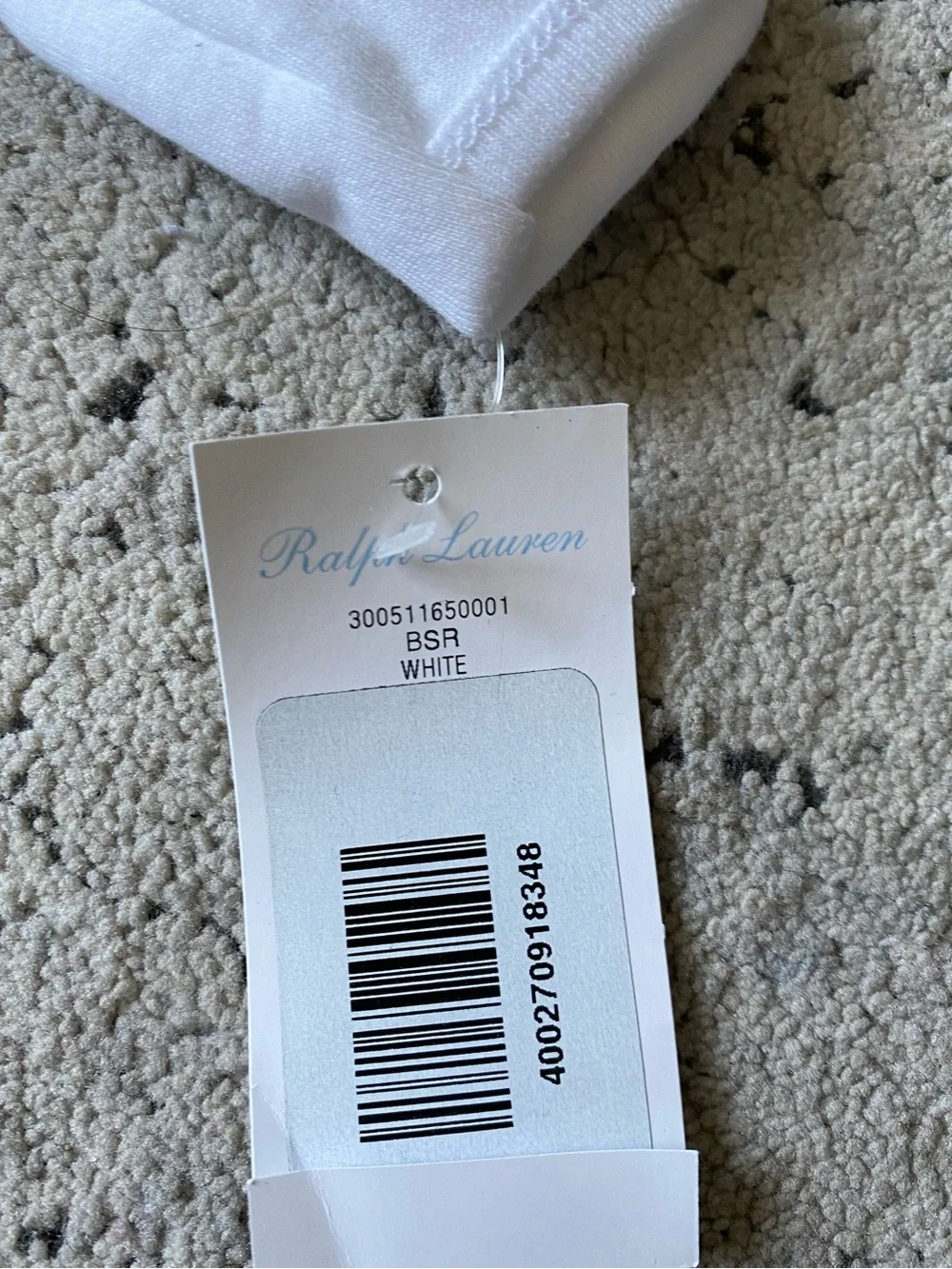 NWT White Long-Sleeve Footed Baby One-Piece Sz 3M